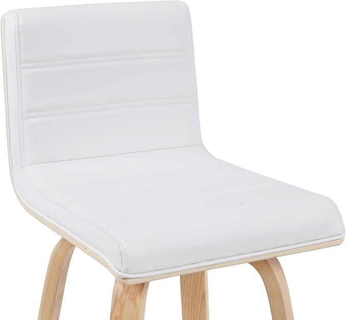 Armen Living Vienna Modern Swivel 30" Bar Height Barstool - Image 5