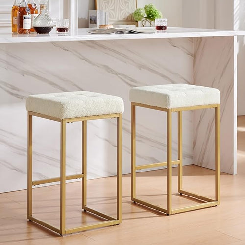 24KF Contemporary Counter Height Bar Stool Set of 2 by WEMARTHOMEDECOR