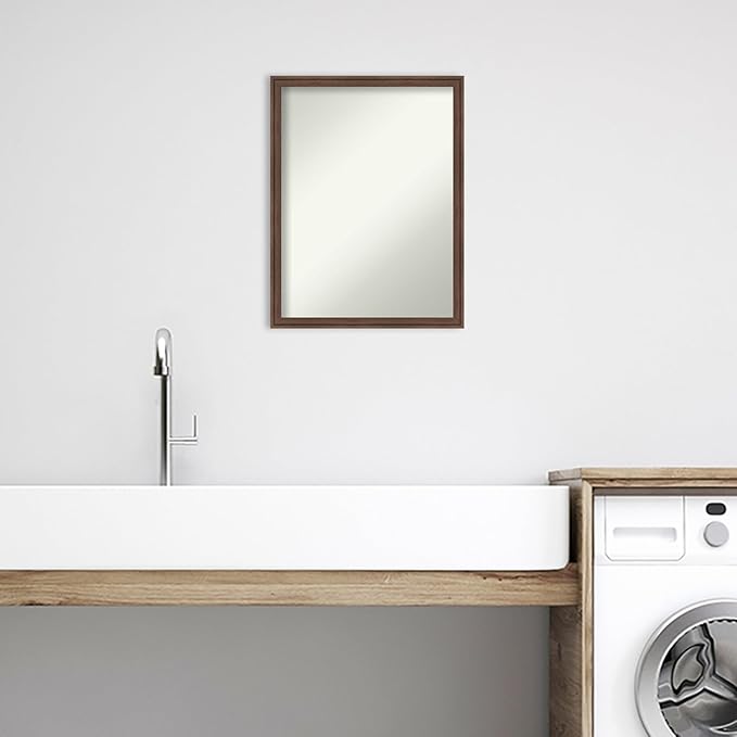 Amanti Art Brown Bathroom Mirror - Image 5