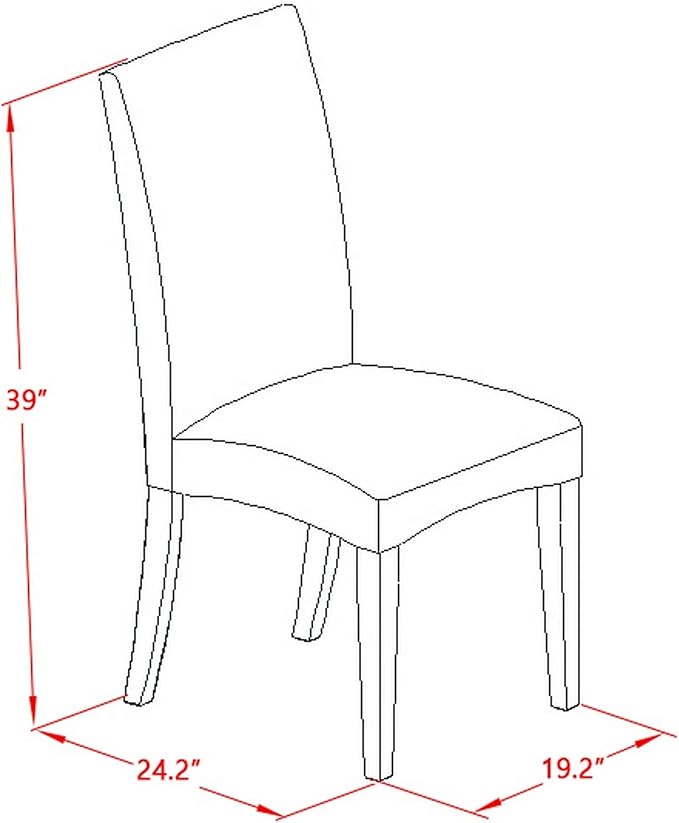 East West Furniture V627DR124-6 6 Piece Dinette Set Contains a Rectangle Dining - Image 21