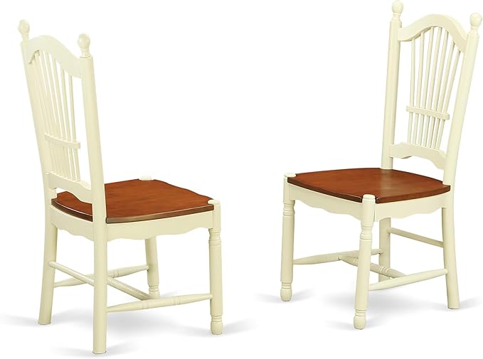East West Furniture DOVE7-WHI-W 7 Piece Dining Room Furniture Set Consist of a - Image 4
