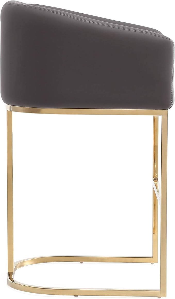 Manhattan Comfort Louvre 26 Inch Mid Century Modern Counter Height Bar Stools - Image 6