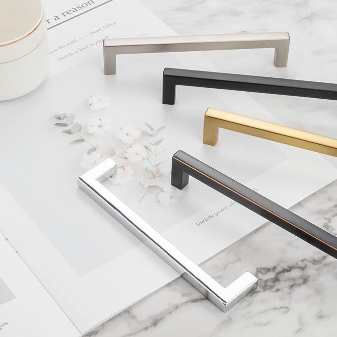 KOOFIZO 30-Pack Solid Square Bar Cabinet Handle - Image 5