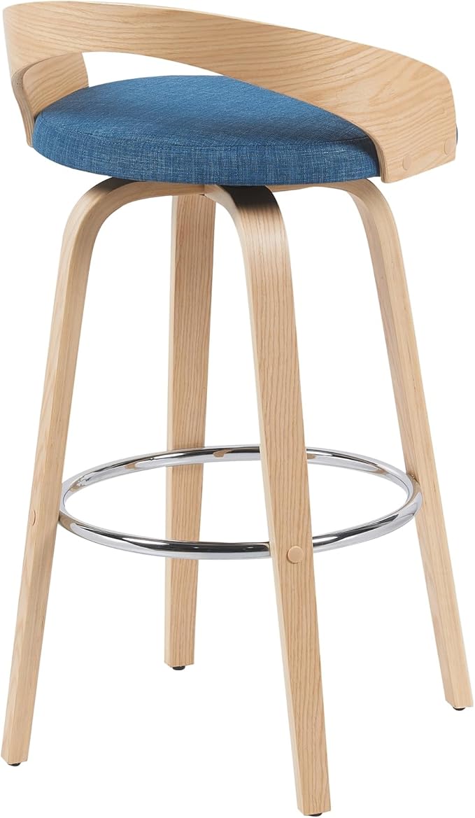 Armen Living Sonia Modern Swivel Bar Height Stool - Image 4