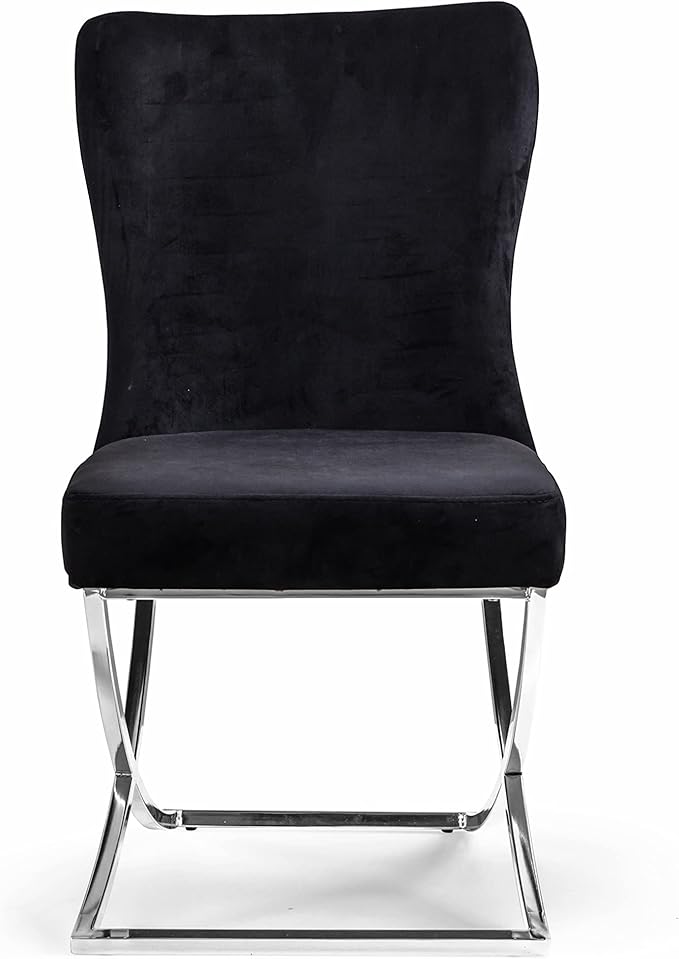 Ottomanson Royal Dining Chairs Set of 2 – Upholstered Tufted Microfiber - Image 4