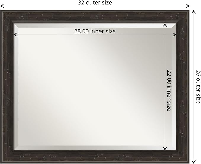 Amanti Art Brown Bathroom Mirror - Image 4