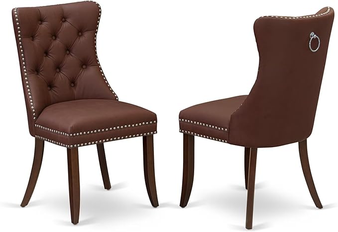East West Furniture DODA5-MAH-26 5 Piece Dinette Set Consists of a Rectangle - Image 4