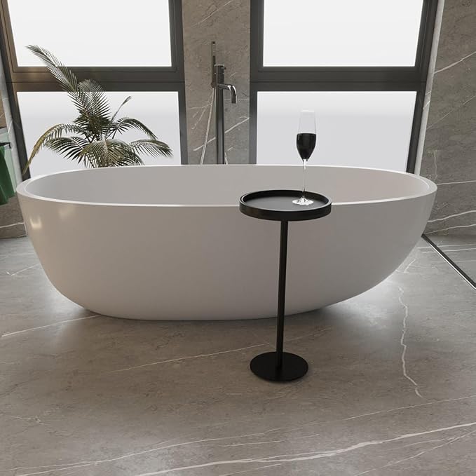 Round Drink Table, Small Pedestal Table, Small Round Side Table - Image 9