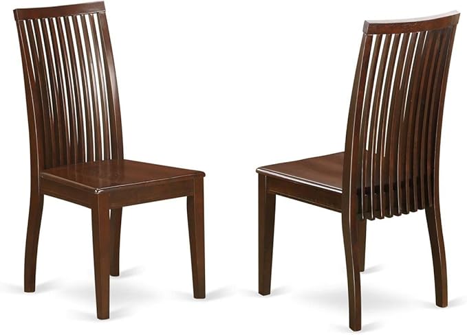 East West Furniture DLIP3-MAH-W 3 Piece Dining Room Furniture Set Contains a - Image 3