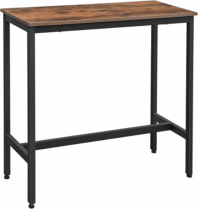 VASAGLE Bar Table, Narrow Long Kitchen Dining Table, Sturdy Metal Frame by VASAGLEbySONGMICSHOME