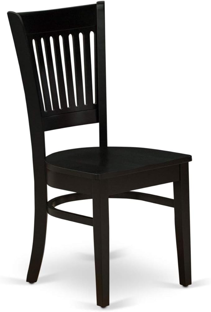 East West Furniture DLVA5-BLK-W 5 Piece Dining Set Includes a Round Dining Room - Image 8