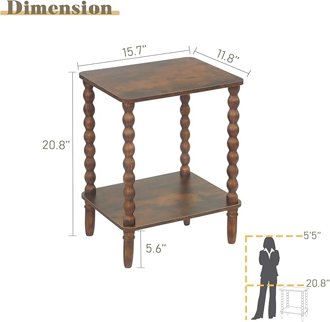 Side Tables Set of 2, Small End Table - Image 3