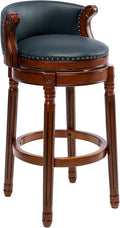 CozyRain Bar Stools Rubber Wood Counter Height Bar Stool Leather Upholstered by CozyRain