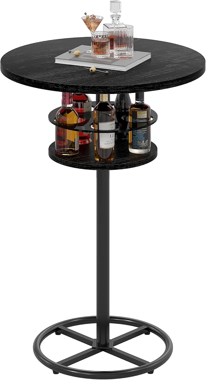 VECELO 36” High Top Bar Table, Sturdy Frame - Image 7