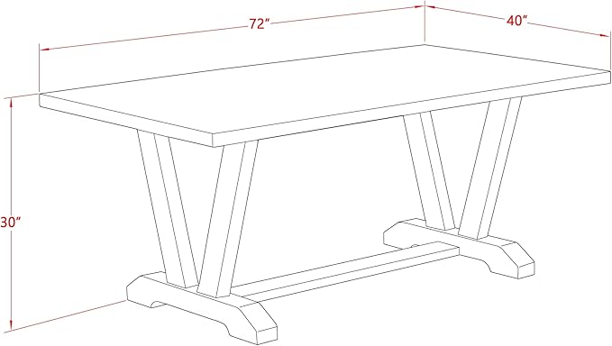 East West Furniture V027MZ015-6 6 Piece Dining Table Set Contains a Rectangle - Image 18