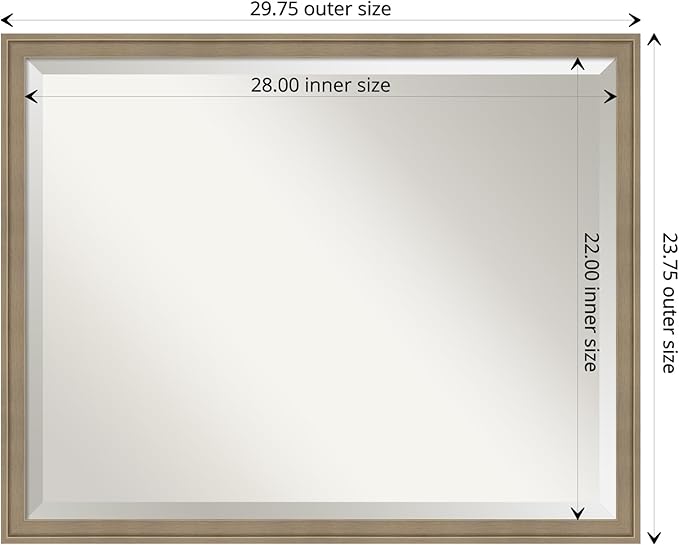 Amanti Art Brown Bathroom Mirror - Image 4