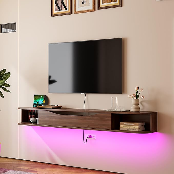 Floating TV Stand, Floating TV Console, Under TV Shelf - Image 7