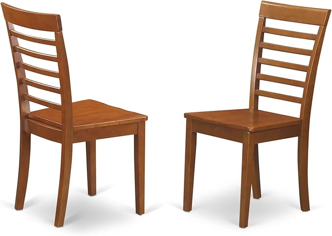 East West Furniture DLML3-SBR-W 3 Piece Kitchen Table Set - Image 4