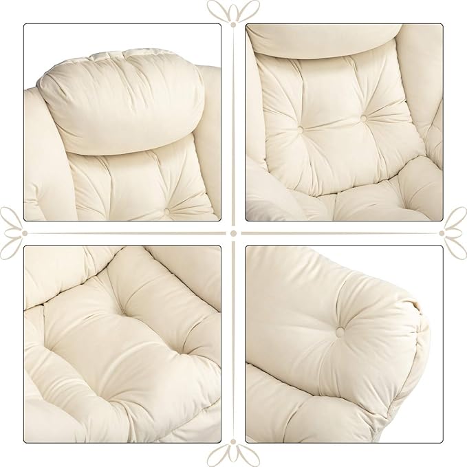 HollyHOME Modern Fabric Large Lazy Chair, Accent Oversized Comfy Reading Chair - Image 7