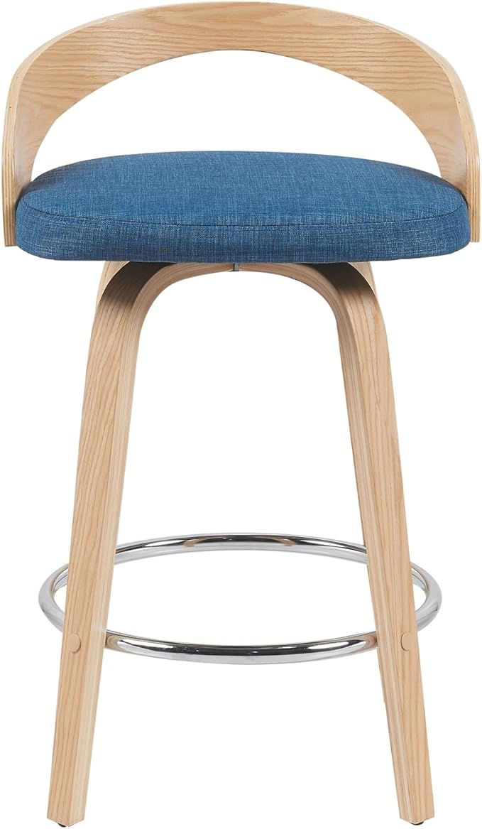 Armen Living Sonia Modern Swivel Counter Height Bar Stool - Image 3