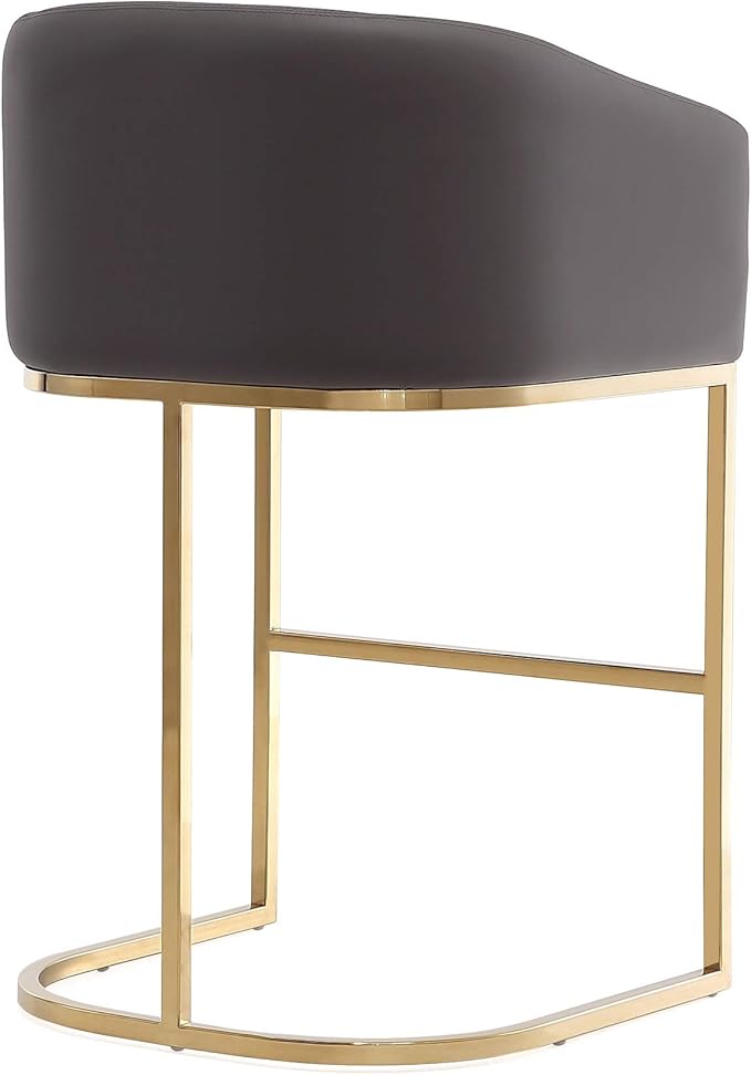 Manhattan Comfort Louvre 26 Inch Mid Century Modern Counter Height Bar Stools - Image 6