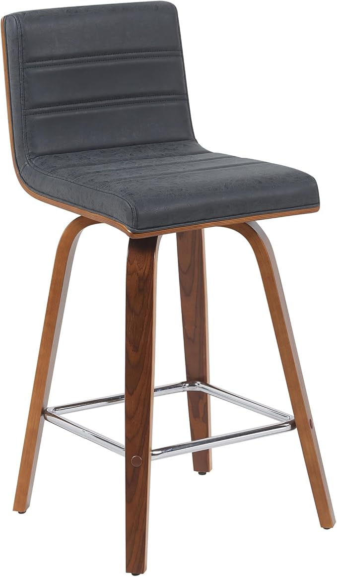 Armen Living Vienna Modern Swivel 26" Counter Height Barstool - Image 2