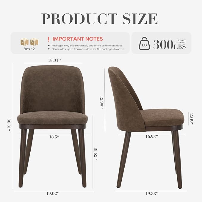 COLAMY Upholstered Dining Chairs Set of 4, Modern Kitchen Chairs - Image 7