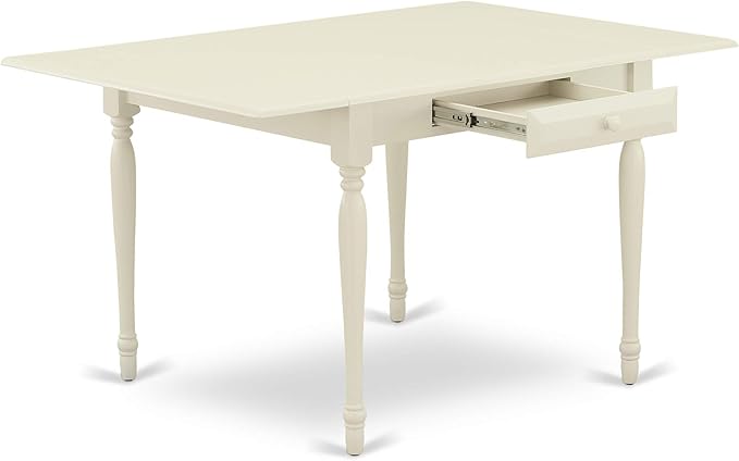 East West Furniture MZBA3-LWH-01 3 Piece Dining Room Table Set Contains a - Image 4