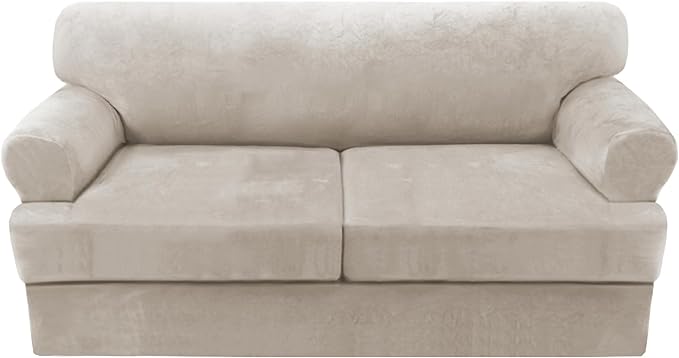 H.VERSAILTEX Sofa Cover 3 Piece T Cushion Sofa Slipcovers Thick Velvet Couch by HVERSAILTEX