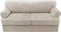 H.VERSAILTEX Sofa Cover 3 Piece T Cushion Loveseat Slipcovers Thick Velvet by HVERSAILTEX