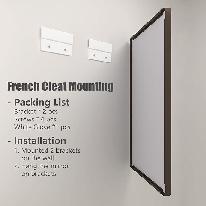 36x36 Square Bathroom Framed Mirror - Image 6