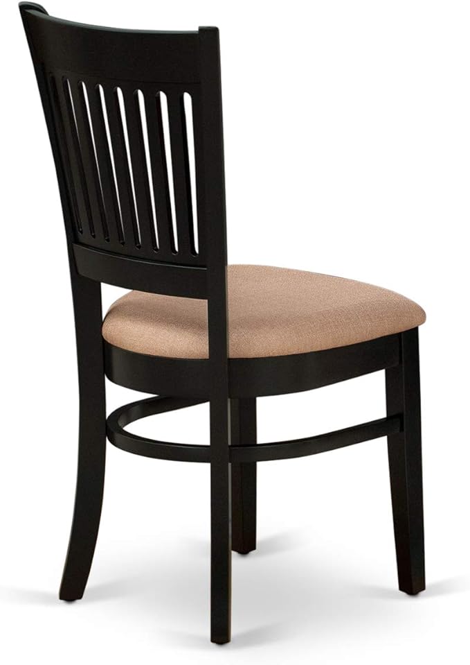 East West Furniture DLVA5-BLK-C 5 Piece Dining Table Set - Image 9