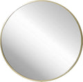FrameWorks 24" Deluxe Contemporary Brass Gold Circular Aluminum Mirror by FrameWorks