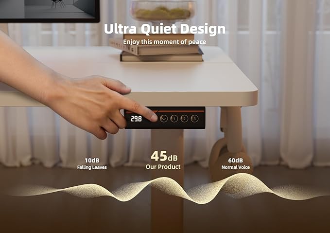 YDN Electric Standing Desk, 40x24 Inch Adjustable Height Stand up Desk - Image 7