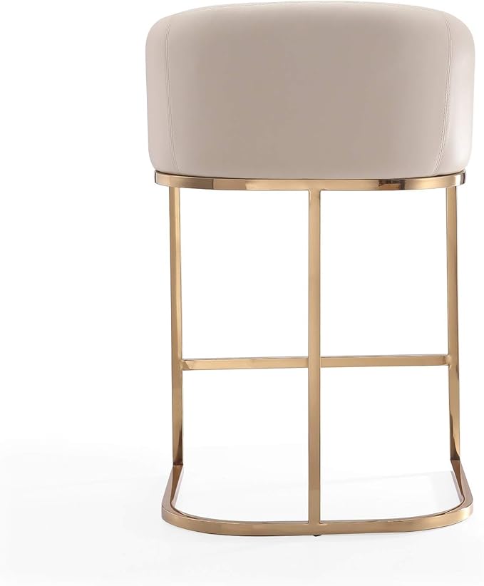 Manhattan Comfort Louvre 26 Inch Mid Century Modern Counter Height Bar Stools - Image 7