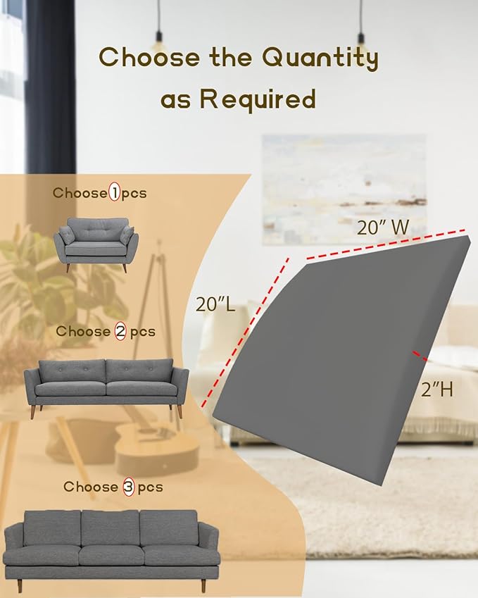 Couch Cushion Support, High Density Replacement Foam Insert - Image 5