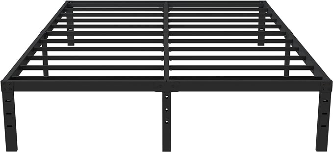 16 Inch Full Size Bed Frame No Box Spring Need, Metal Platform Full Bed Frames by Upcanso