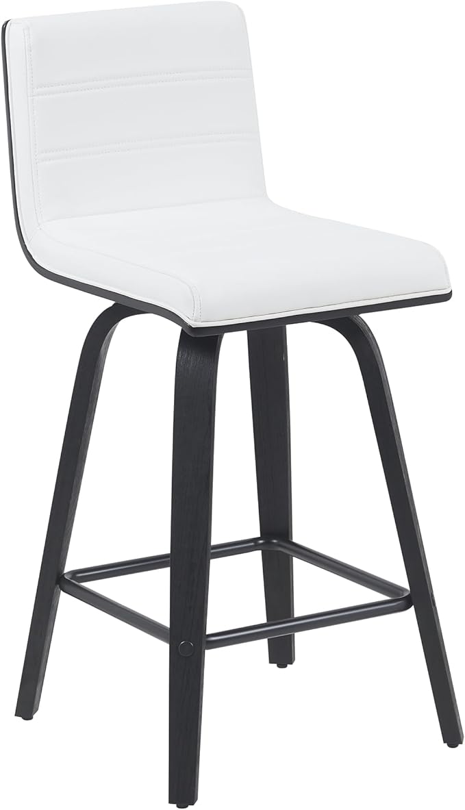 Armen Living Vienna Modern Swivel 26" Counter Height Barstool - Image 2