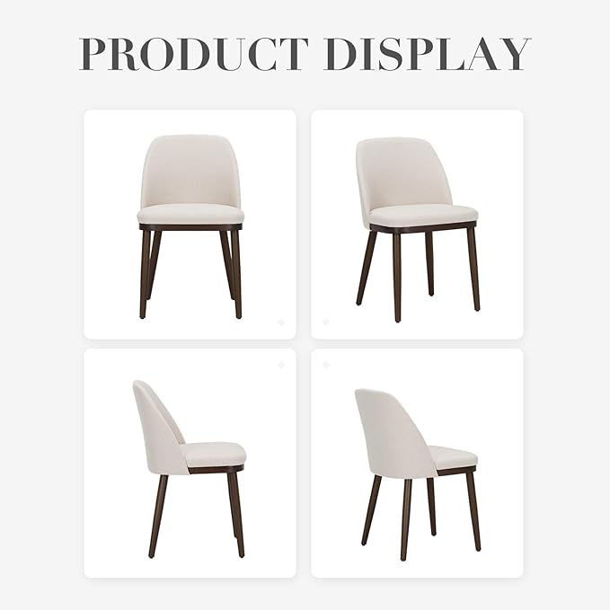 COLAMY Upholstered Dining Chairs Set of 2, Modern Kitchen Chairs - Image 7