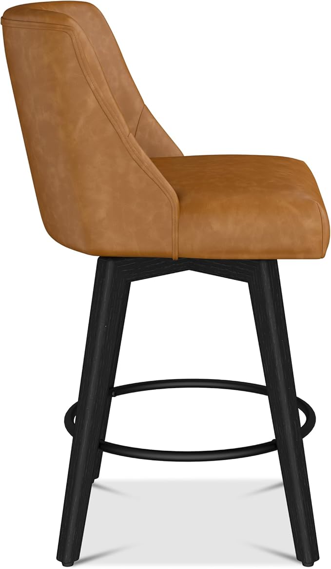 Counter Height Bar Stools Set of 2, Modern Swivel Barstools - Image 7