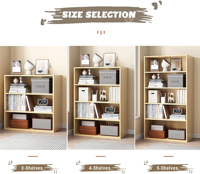 Basic Open Shelf Bookcase - Image 5