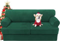 H.VERSAILTEX Sofa Cover 3 Piece T Cushion Sofa Slipcovers Thick Velvet Couch by HVERSAILTEX