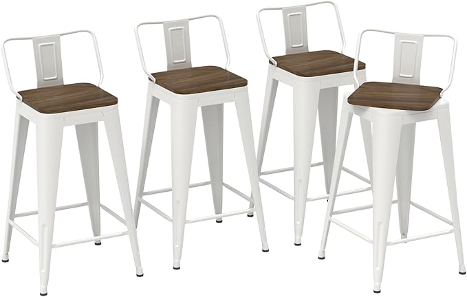 24 Inch Swivel Bar Stools Set of 4, Counter Height Bar Stools - Image 3
