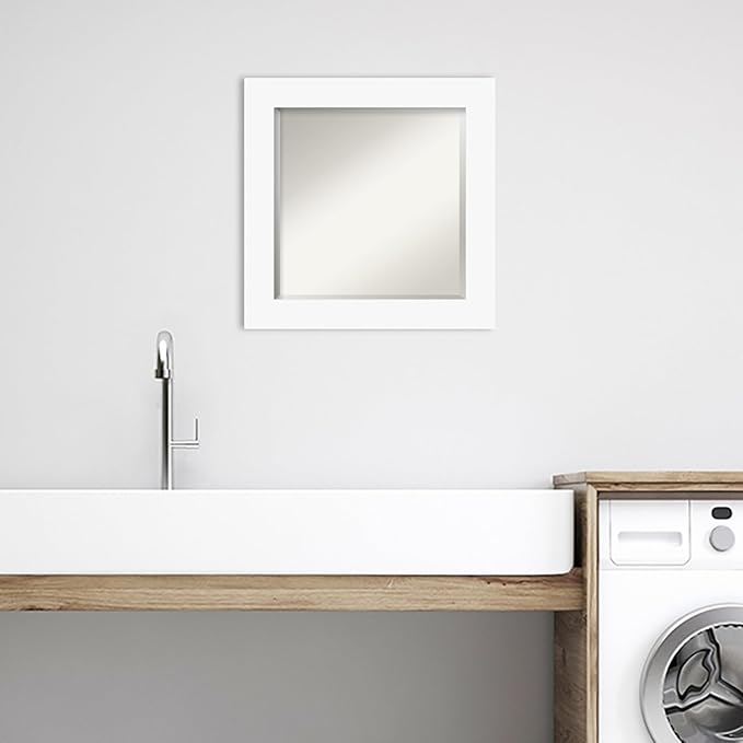 Amanti Art White Bathroom Mirror - Image 5