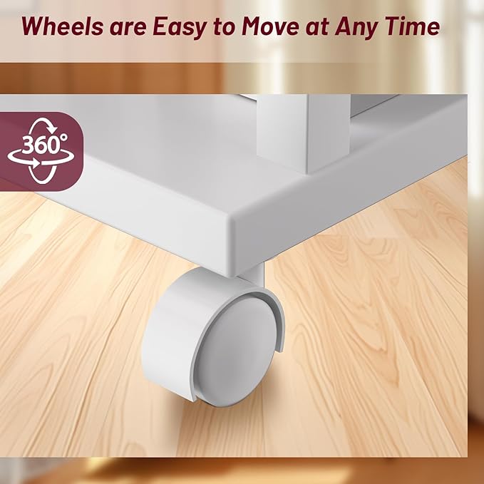 Side Table with Charging Station and Drawer, Narrow End Table with USB Ports - Image 7
