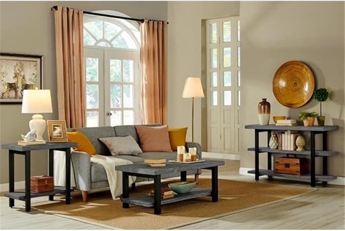 Alaterre Furniture Pomona Metal and Wood 2-Tier End Table, Living Room Furniture - Image 7