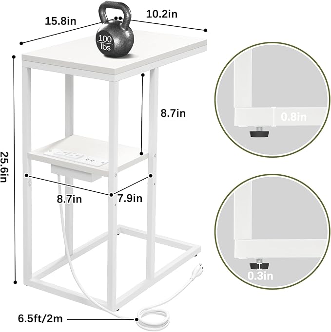 Yoobure LED C Shaped End Table - Image 3