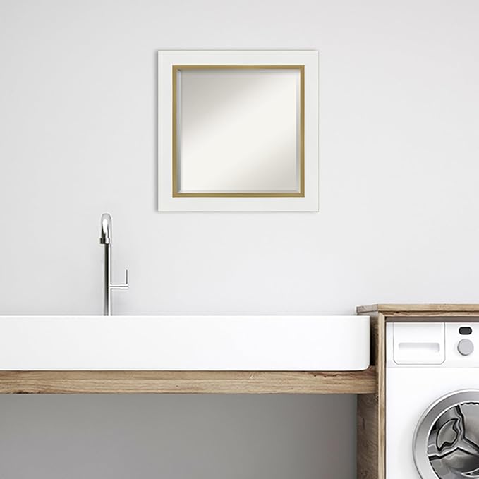 Amanti Art White Bathroom Mirror - Image 4