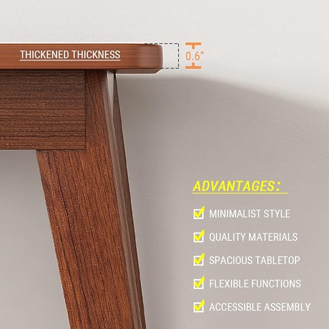 Mid-Century Long Desk Table - Image 4