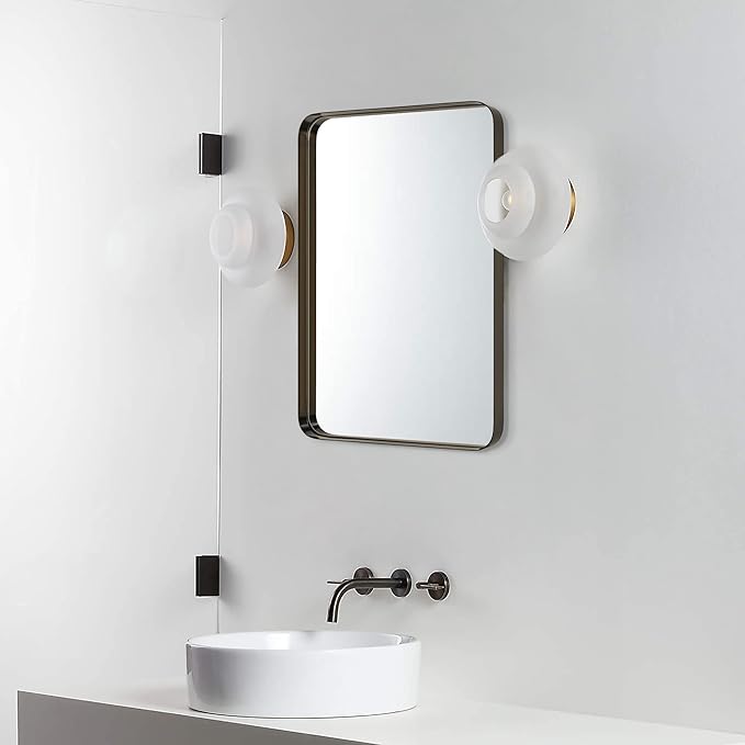 TEHOME 20x30 inch Oil Rubbed Bronze Mirror Dark Bronze Metal Framed Bathroom - Image 7
